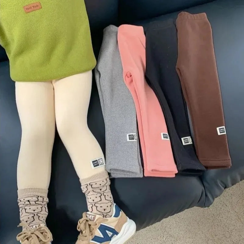 Girls Winter Fleece Warm Leggings
