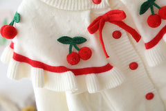 Flutter Sleeve Knitted Sweater Set
