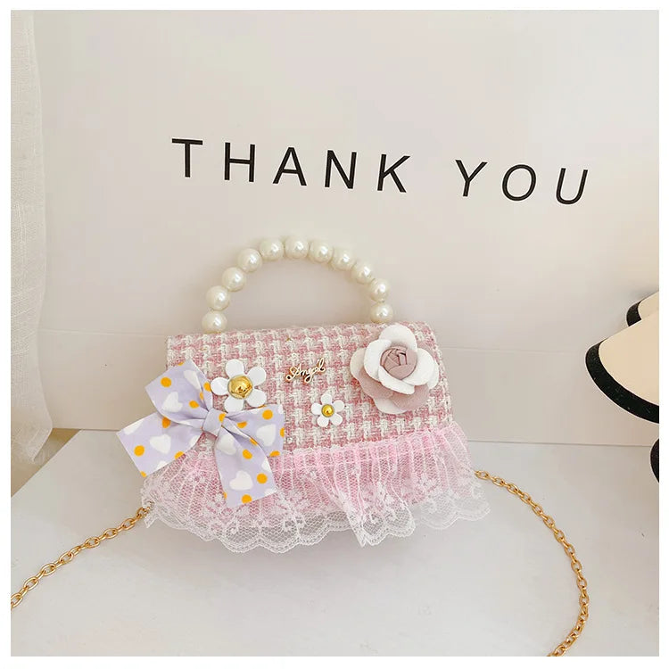 Flower Plaid Handbag