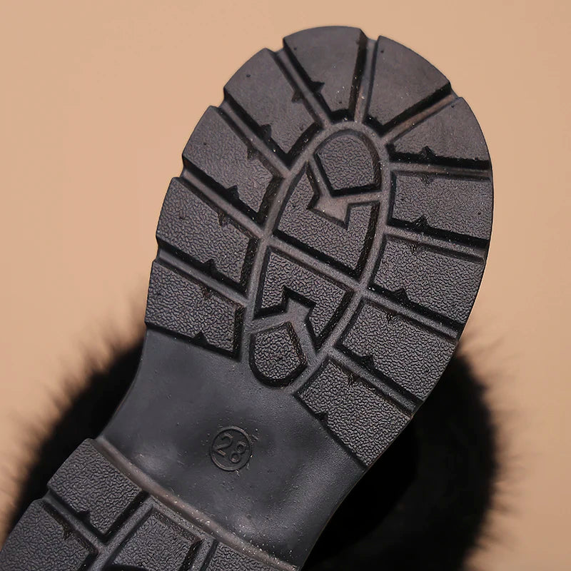 Girls High Warm Leather Boots