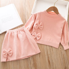 Sweater and Skirt School Set