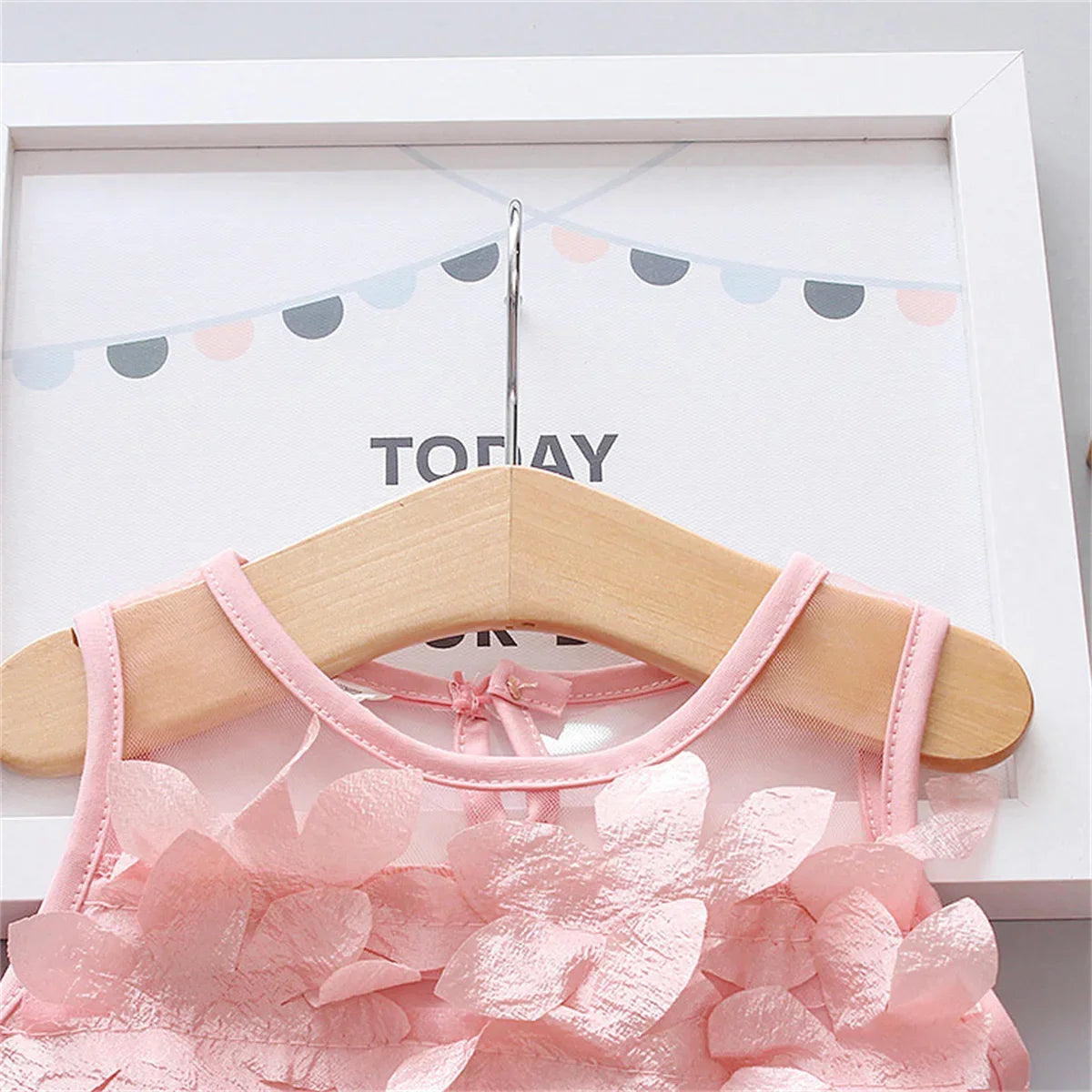 Flower Fairy Baby Girl Party Dresses Summer Children Clothes Birthday Princess Evening Mesh Dress Toddler Kids Costume 0 To 3 Y