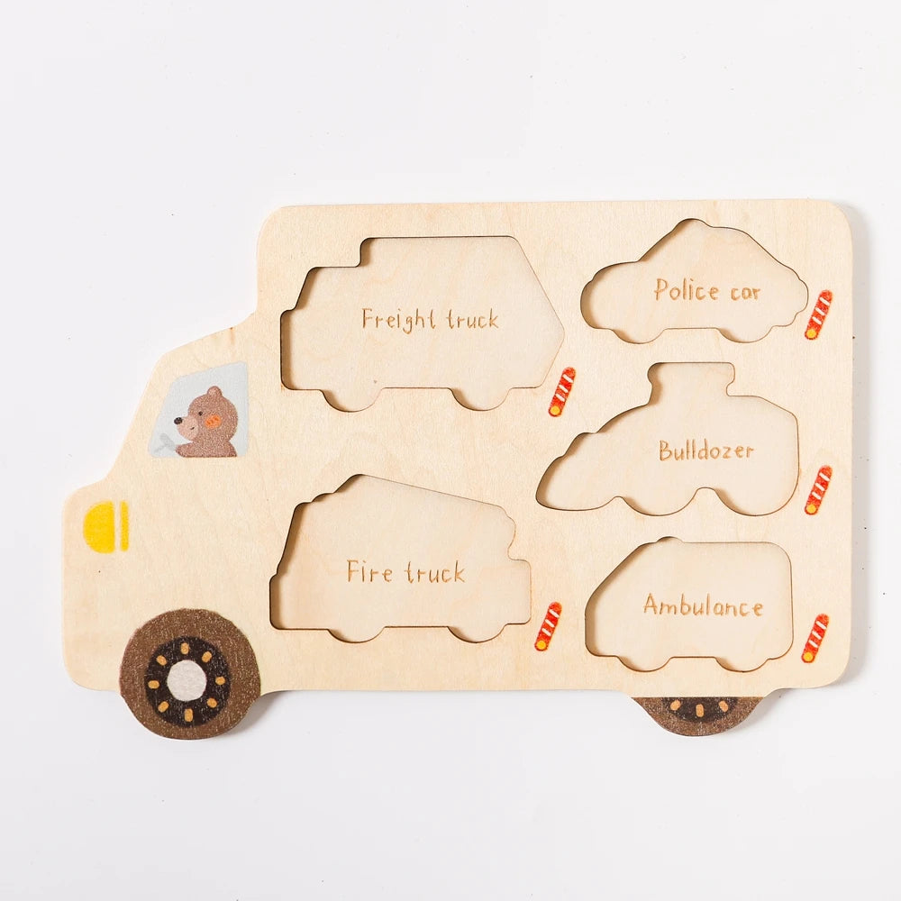 Wooden Animal Puzzles Baby Toys
