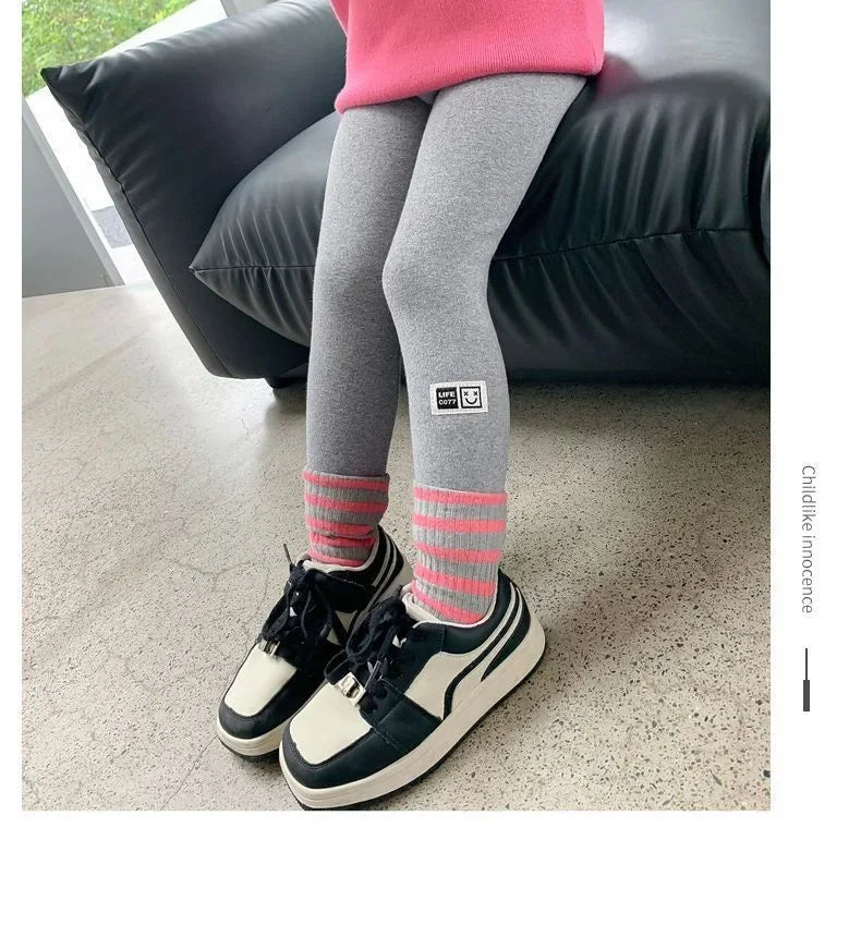 Girls Winter Fleece Warm Leggings