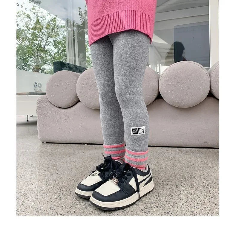Girls Winter Fleece Warm Leggings