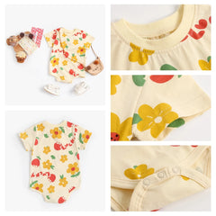 Baby Girls' Cotton Bodysuit, Short-Sleeve Newborn Top