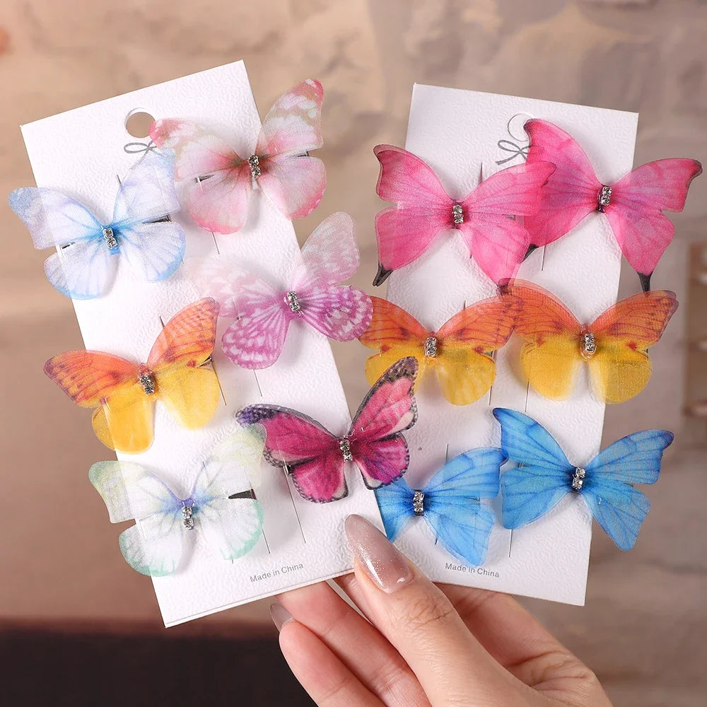 6Pcs Butterfly Hairpins
