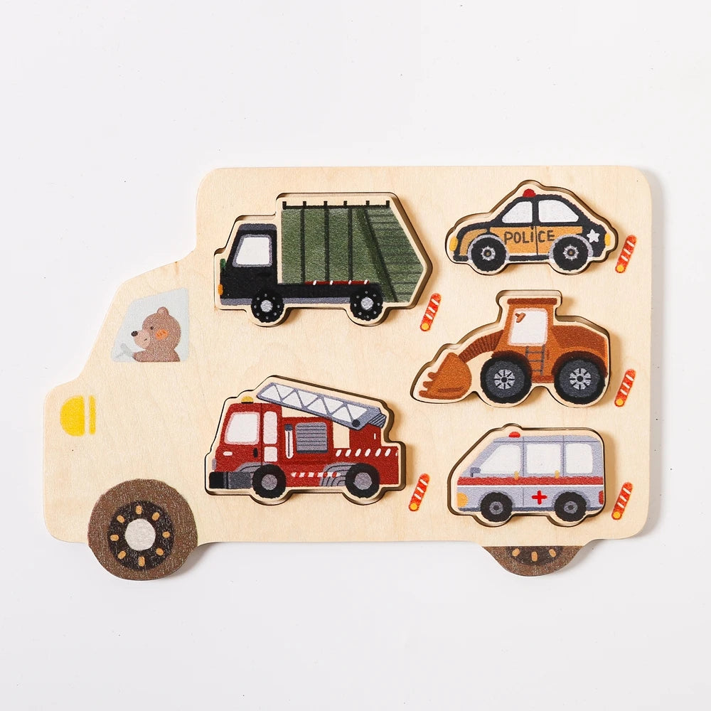 Wooden Animal Puzzles Baby Toys