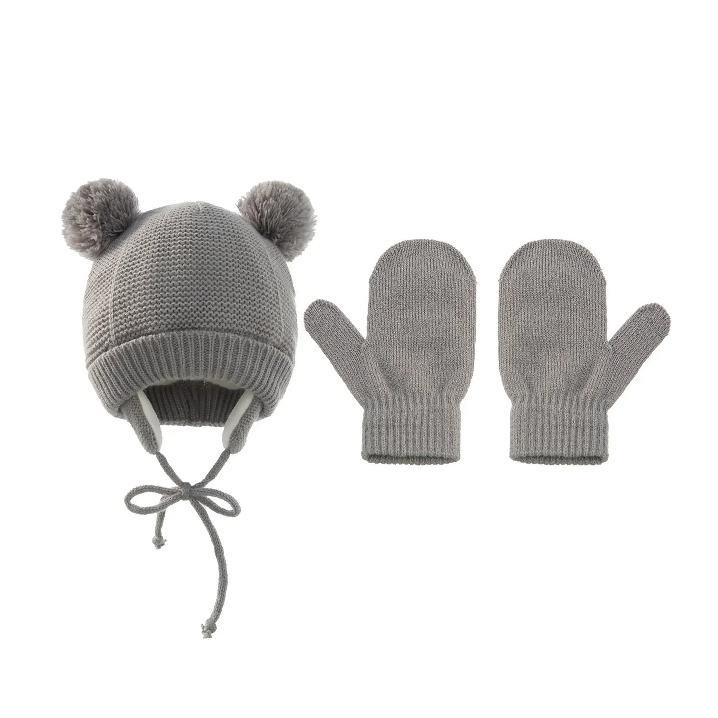 Knit Baby Hat Gloves Set
