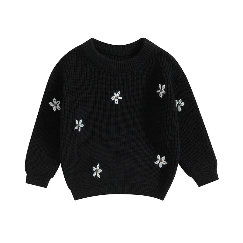 Girls Winter Flower Sweater - PAMU8