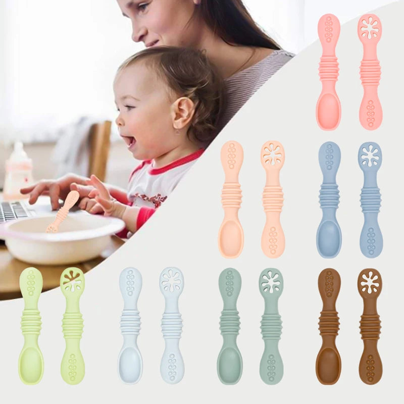 2PCS Cutlery Training Spoon