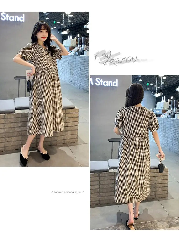 New Maternity Plaid Dresses