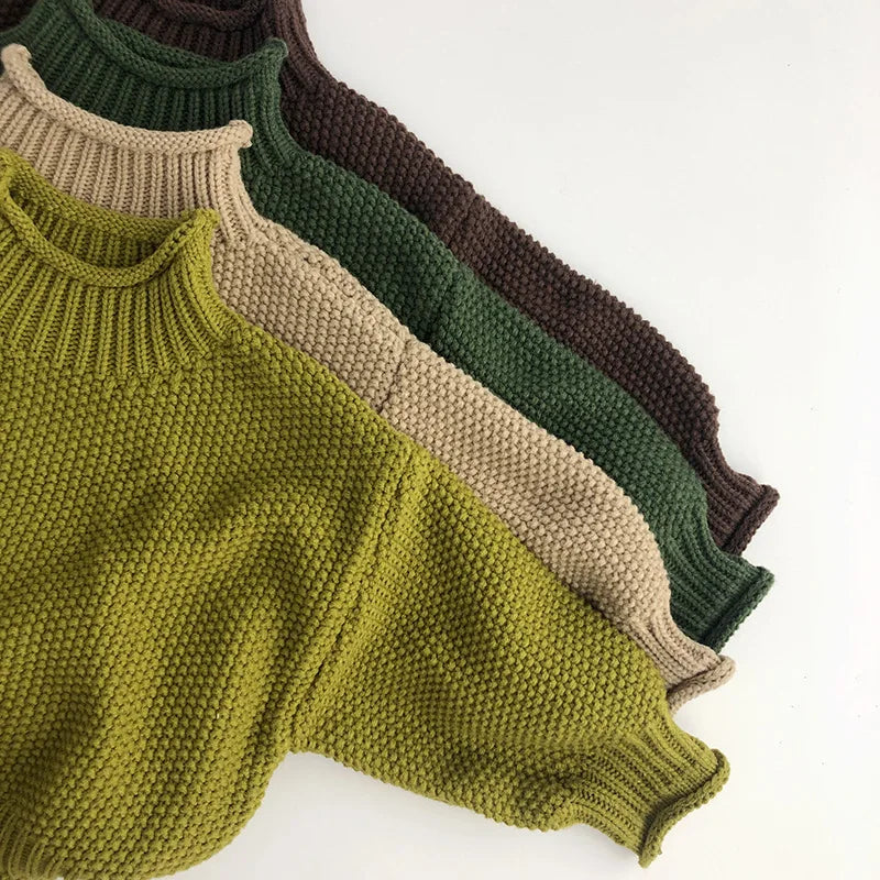 Korean Style Kids Sweater Vintage Boys Knitwear - PAMU8