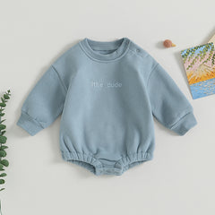 Baby Boys' Letter Embroidery Bodysuit, Fall Sweatshirt