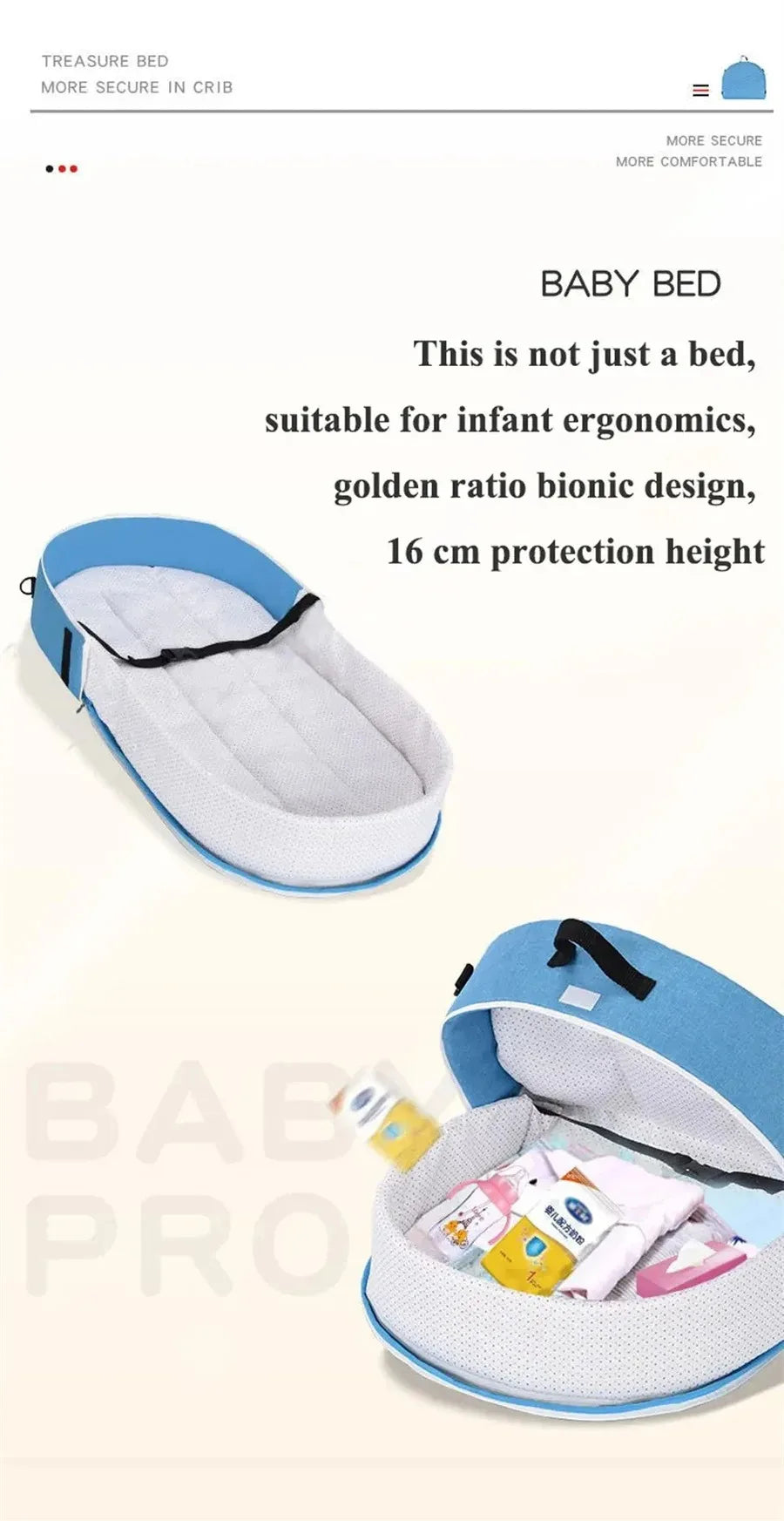 Folding Crib Travel for Newborn