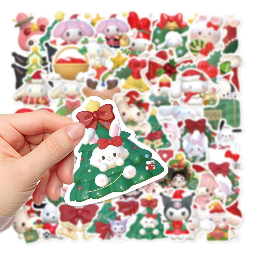 62Pcs Christmas Stickers