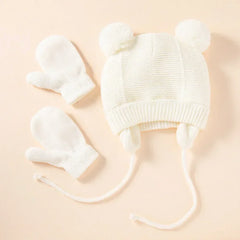Cozy Knit Baby Hat Gloves Set for Cold Days