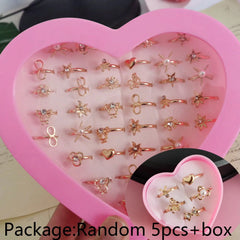Cute Cartoon Kids Rings Set for Girls | PAMU8