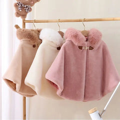 Princess Hooded Faux Fur Winter Cape