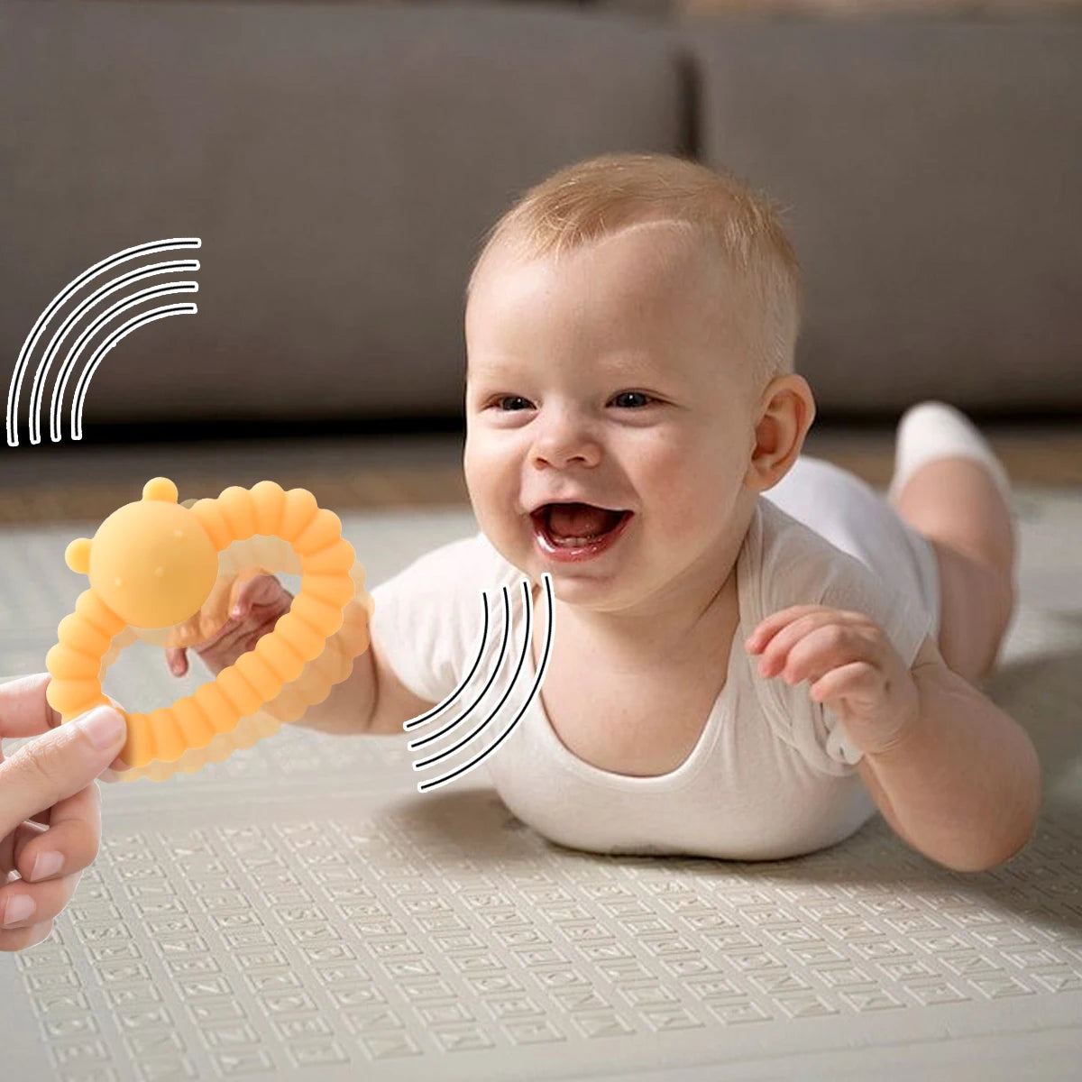 Baby Silicone Rattle Toy