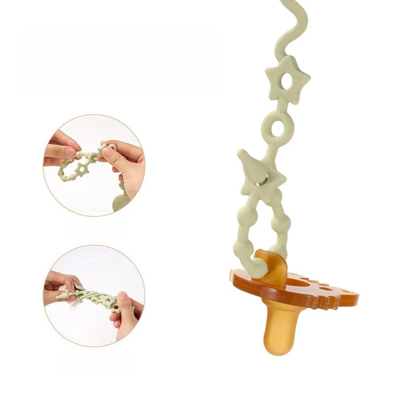 Adjustable Silicone Baby Pacifier Chain Teether Toys - PAMU8