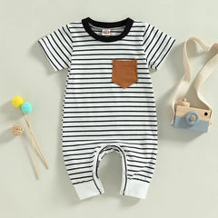 Newborn Jumpsuit 3M to 18M | Soft Cotton Short Sleeve