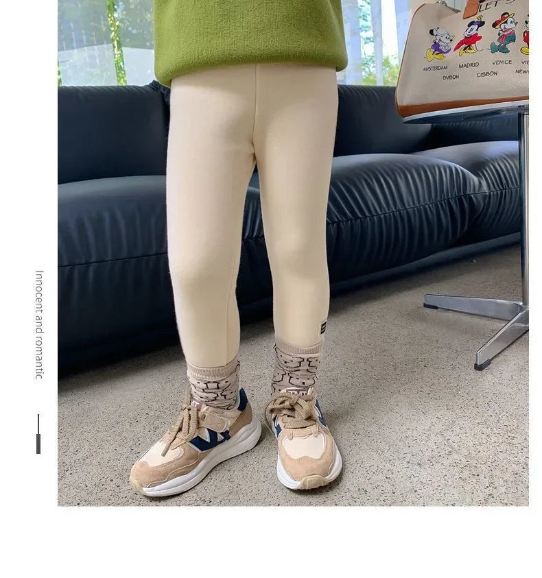 Girls Winter Fleece Warm Leggings