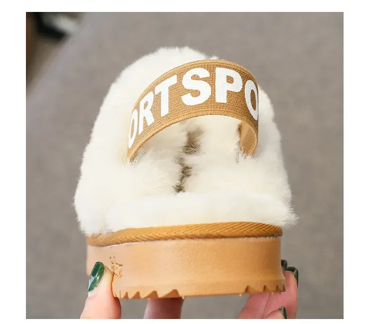 Kids Toes Wrapped Plush Slippers