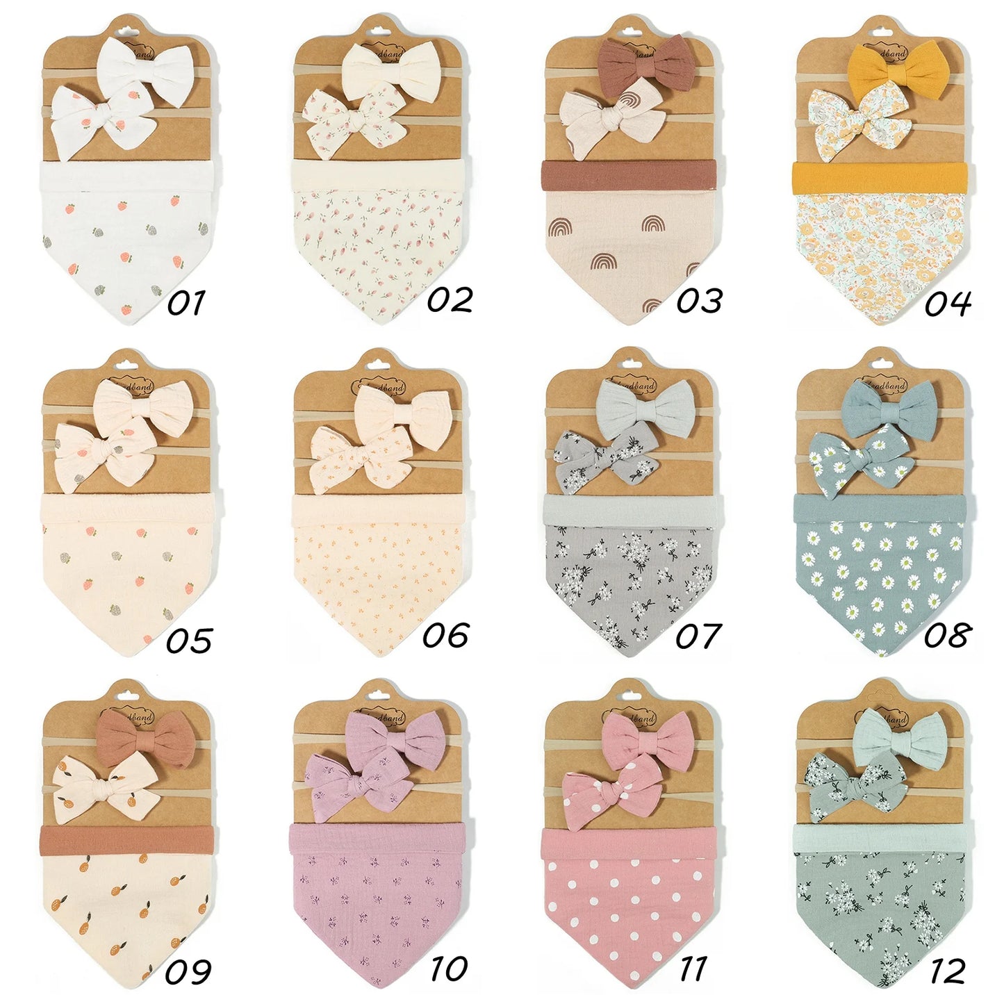 3Pcs BabyBibs with Bow