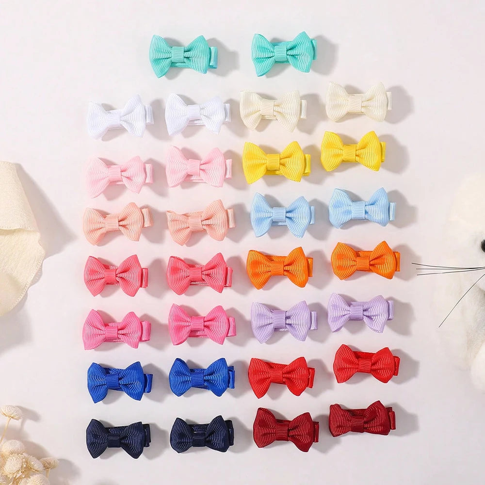 Kids Bows Fabric Hair Clips