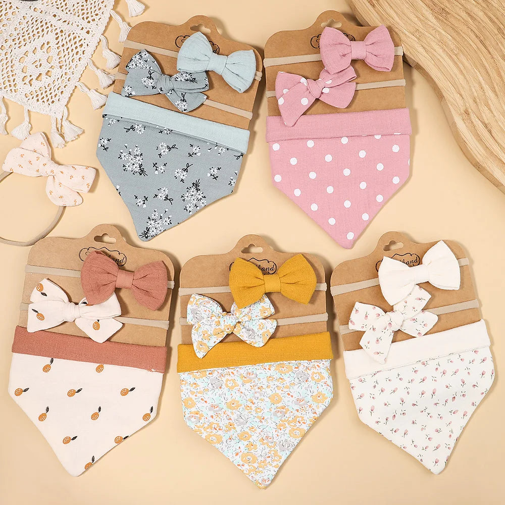 3Pcs BabyBibs with Bow