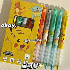 Pokemon gel pen set with Pikachu anime stationery for kids USA