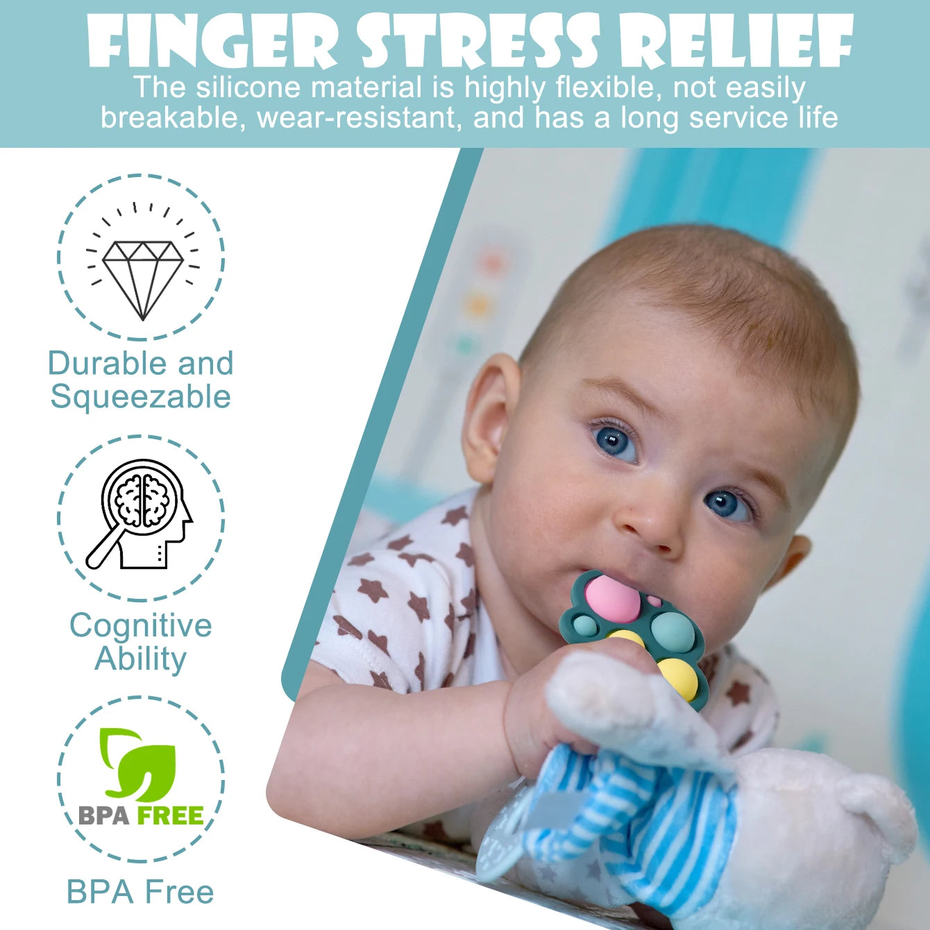 Kids Finger Press Teething Toys