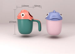 Baby Bath Shampoo Rinse Cup with Collapsible Dino Design