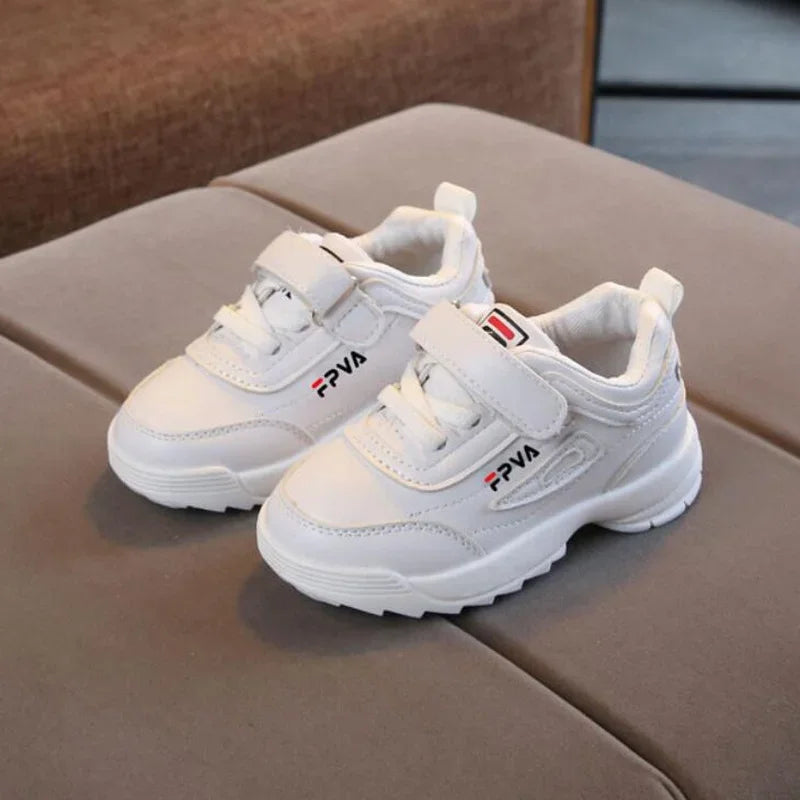 Kids Leather Trainers Sport Shoes