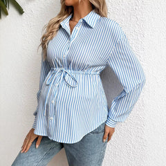 Casual Pregnant Women Striped Shirt