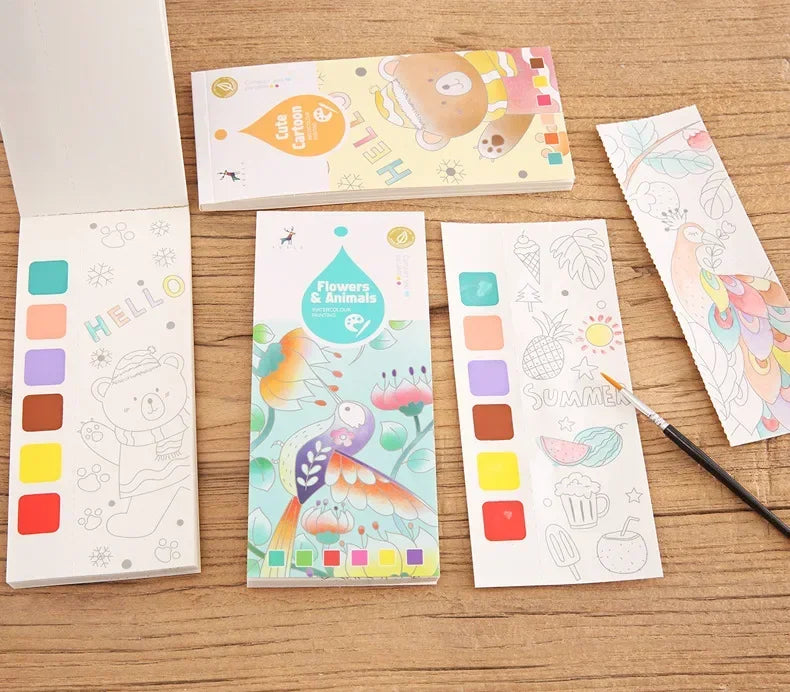 Portable Children Watercolor Painting Book - PAMU8