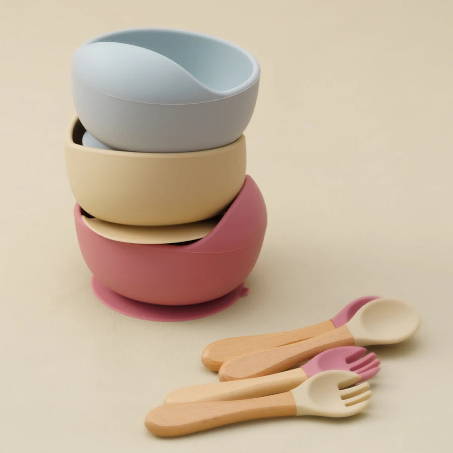 3PCS Baby Silicone Feeding Set - PAMU8