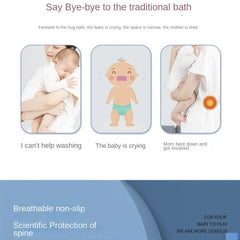 Cross-Shaped Anti-slip Baby Bath Net Mat That Frees Your Both Hands