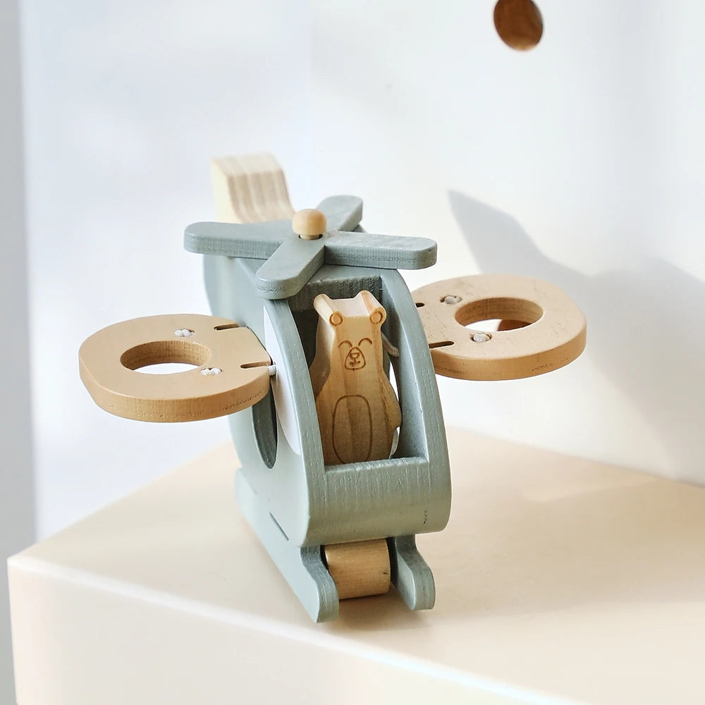 Wooden Plane Helicopter Toys