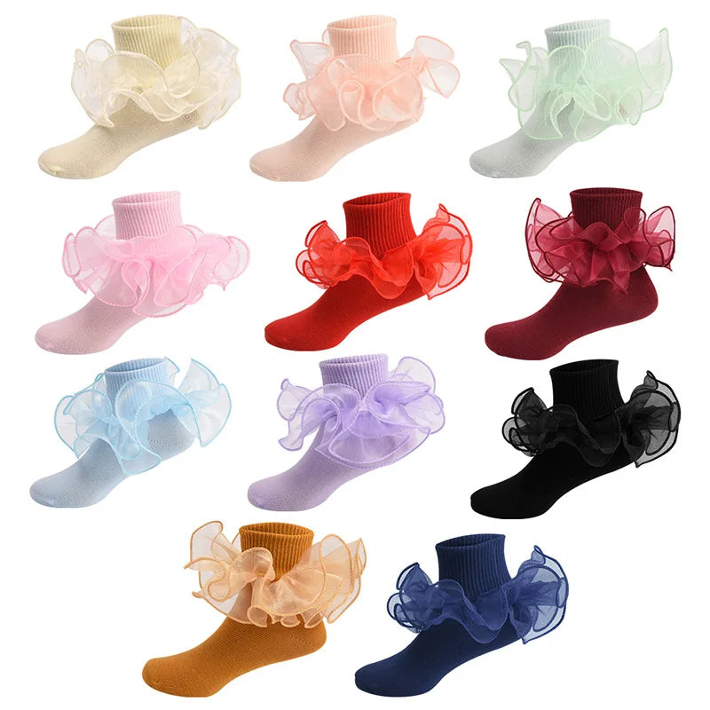 Baby Lace Ruffles Girls Ankle Socks