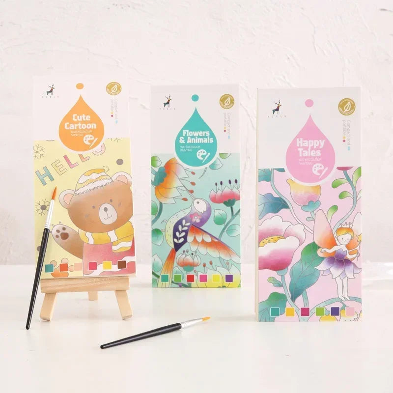 Portable Children Watercolor Painting Book - PAMU8
