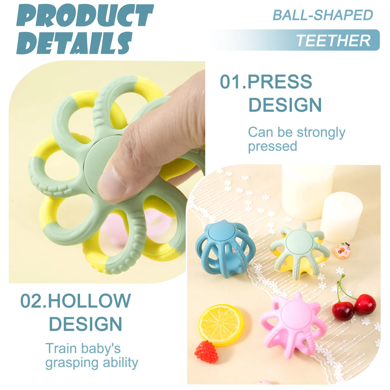 Kids Finger Press Teething Toys