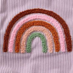 Rainbow Strawberry Embroidery Romper