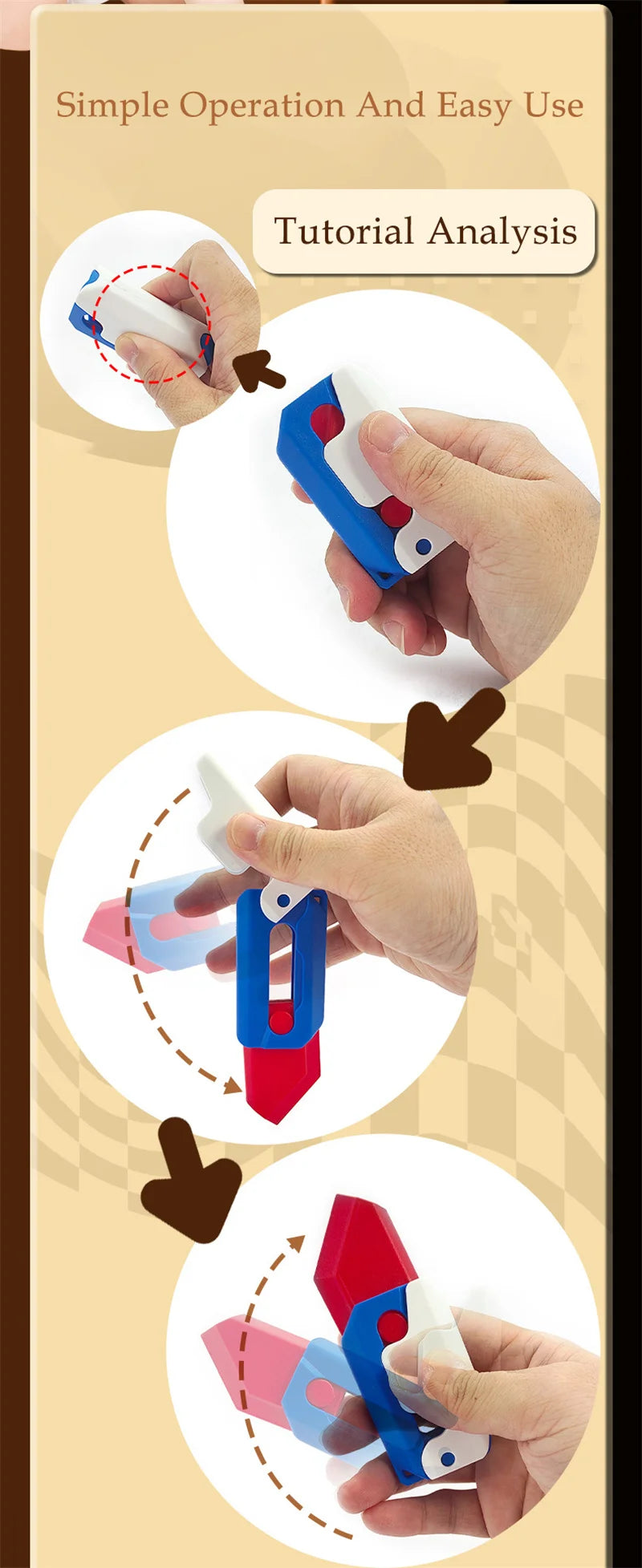 Gravity Knife Gun Fidget Toys