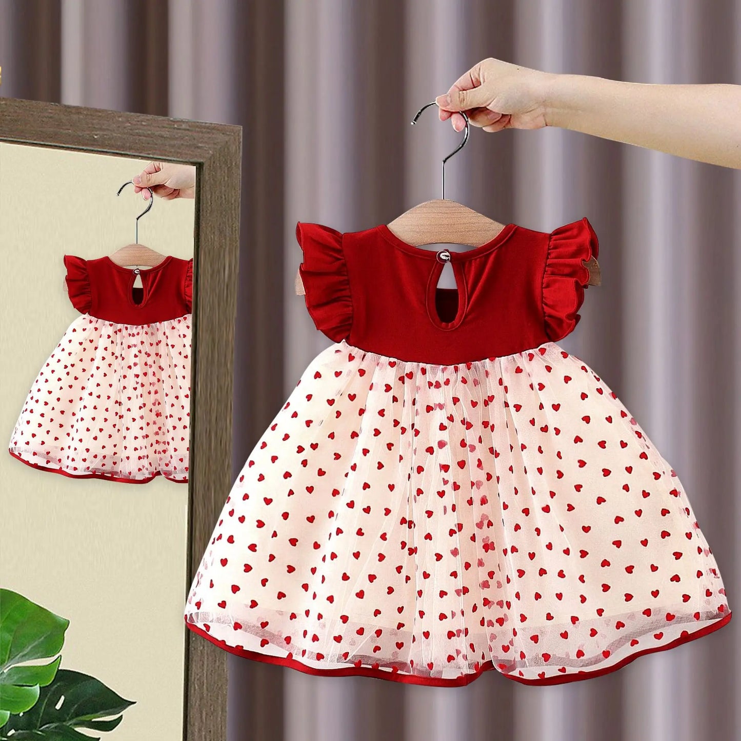 Summer Bow Flying Sleeve Dress