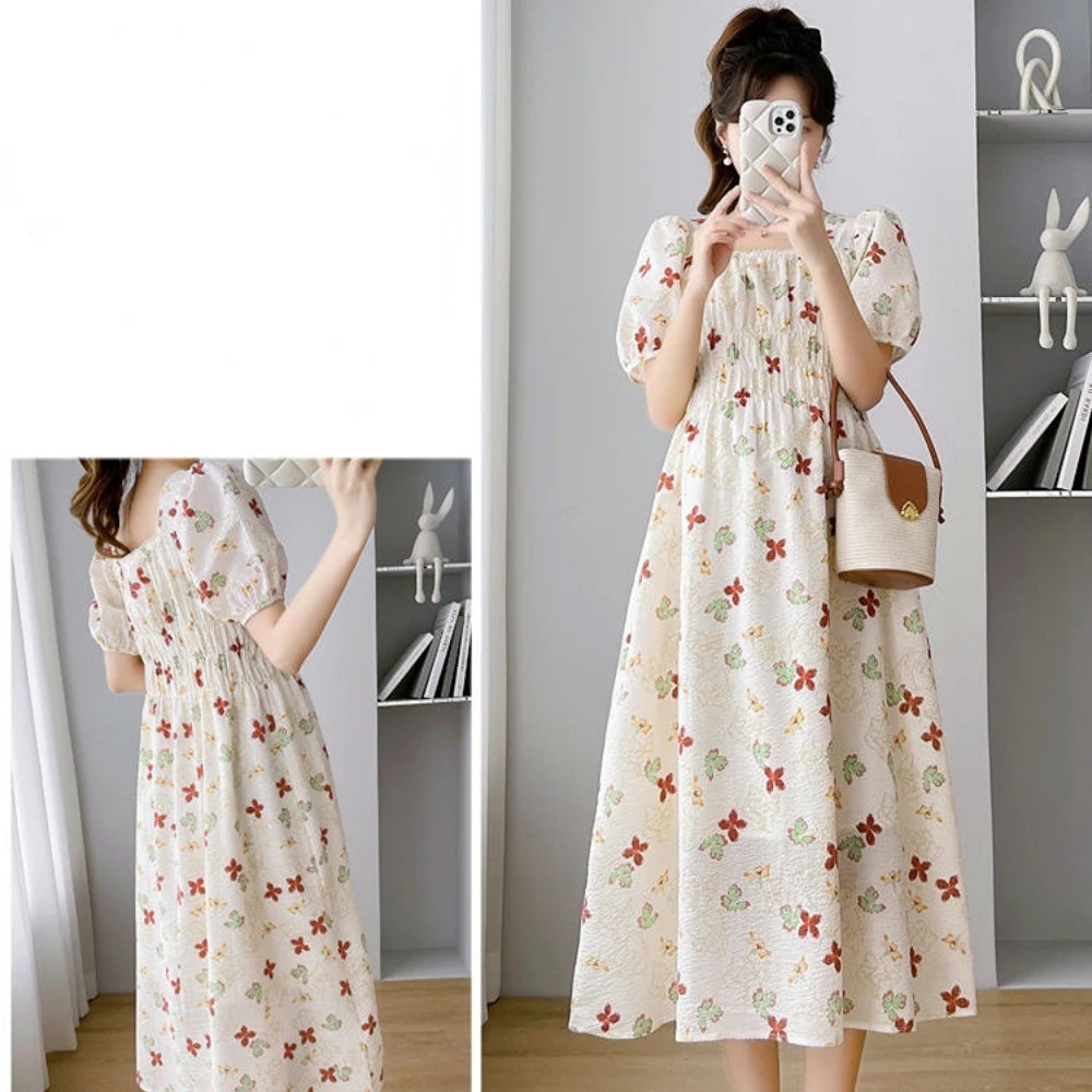 Vintage Patchwork Pregnancy Dress