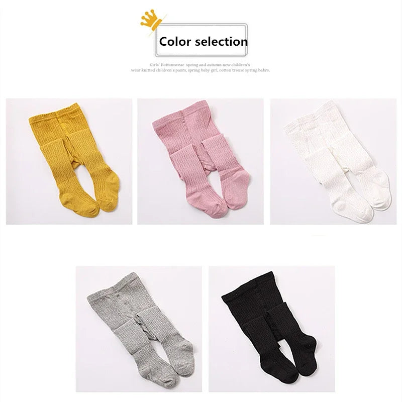 Baby Girl Tights Solid Cotton