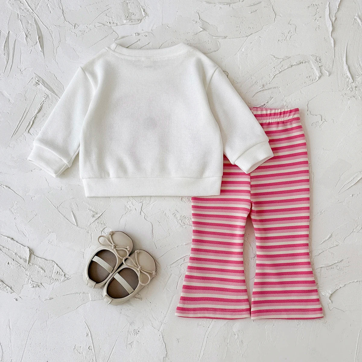White Patchwork Top Pants