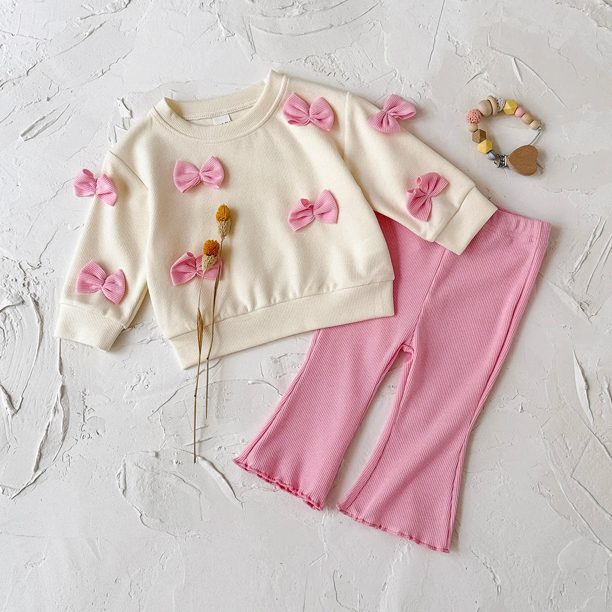 Girls Embroidery Top+Pants